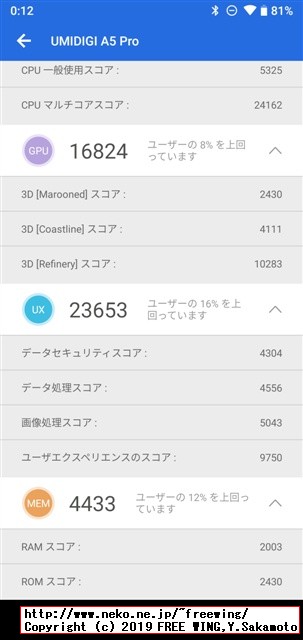AnTuTu Benchmark v7.2.3 UMIDIGI A5 Pro MT6763 Helio P23