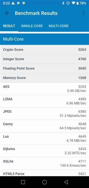 Geekbench 4.4.1 UMIDIGI A5 Pro MT6763 Helio P23