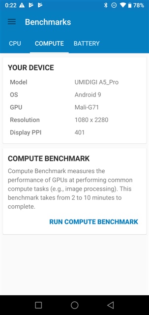 Geekbench 4.4.1 UMIDIGI A5 Pro MT6763 Helio P23