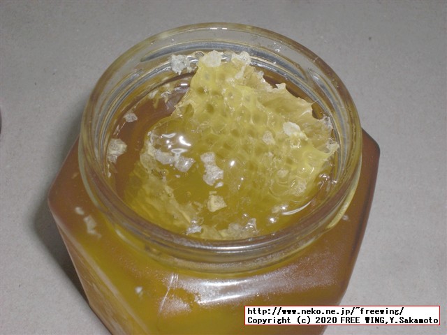 2020年 外国産の巣蜜（コムハ二ー、蜂の巣）をアマゾンの通信販売で買ってみた