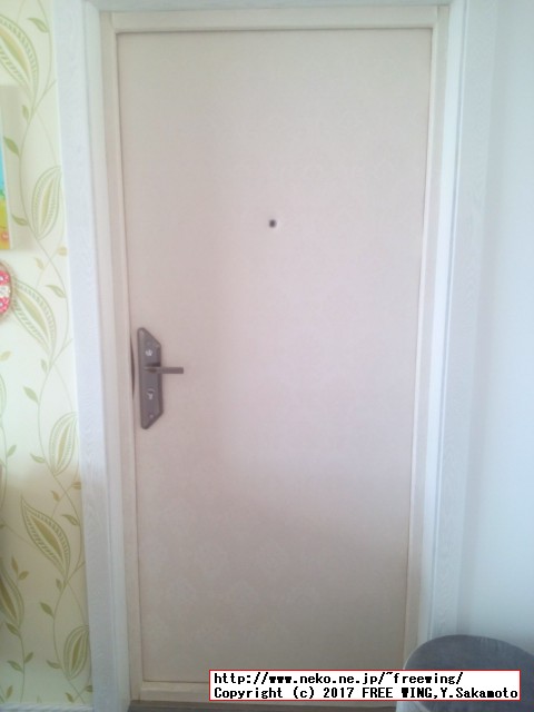 中国の高級マンションの玄関の鍵