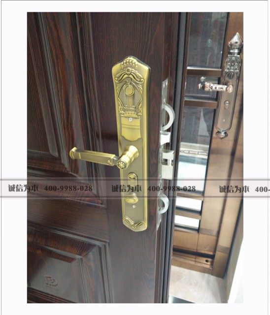 中国で防犯扉として有名な盼盼公司（PanPan）ブランドの扉の写真