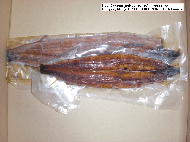 ふるさと納税 四万十うなぎ蒲焼き 300gと 上峰町 200g うなぎとの大きさ比較