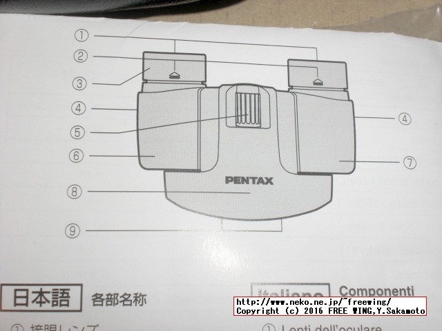 PENTAX タンクロー UP 8x21の写真レビュー