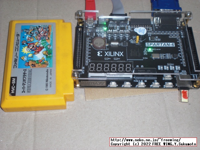 AX309 clone XC6SLX16とファミカセ