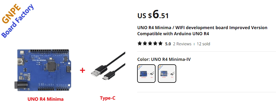 青色基板の UNO R4クローン