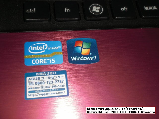 ASUS Notebook pink Core i5-3210M Win7 HP ピンク K55A-SXPINK