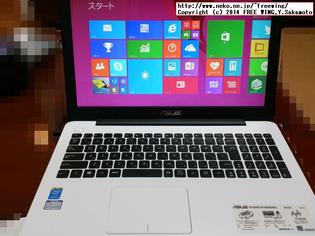ASUS X555LA-WHITE Note PC 初期不良交換