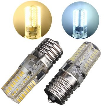 E17 LED Bub 2.6W 64 SMD 3014 Silica Crystal Gel White/Warm White Corn Light Lamp 110V-120V