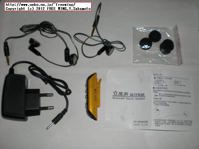 Bluetooth Headset Bluedio AVX6 中身一覧