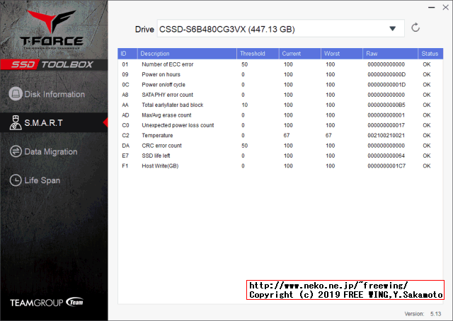 CFD CG3VX シリーズ SATA接続 SSD (480GB) CSSD-S6B480CG3VXのベンチマーク レビュー