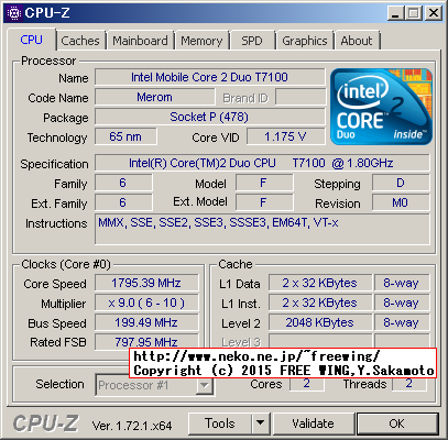 Dell Vostro 1510 CPU-Z
