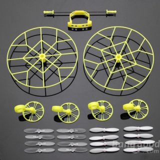 SKU244113 Protection Wheels w/ 4 Pairs Propellers For Cheerson CX-10 CX-10A JJ810 JJ820 RC Quadcopte