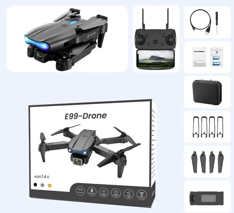 E99 K3 Pro Drone Camera High Hold Mode Foldable Mini RC WIFI Aerial Photography 写真レビュー