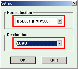 Adjustment Program for RX700で PM-A900の廃インクカウンタをリセット