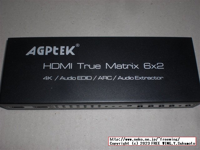 AGPtEK HDMI分配器 6入力2出力 HDMI True Matrix 6x2