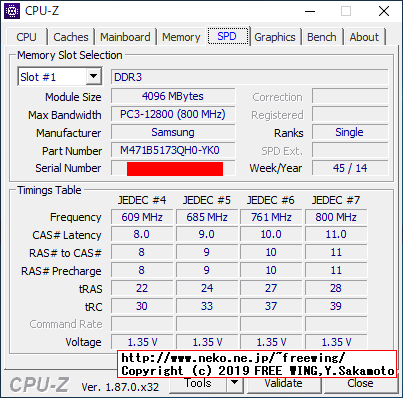 hp Elite Book 840 G1 G4Z43ECのメインメモリに 8GBを増設して 8GBにアップグレードする手順の写真解説