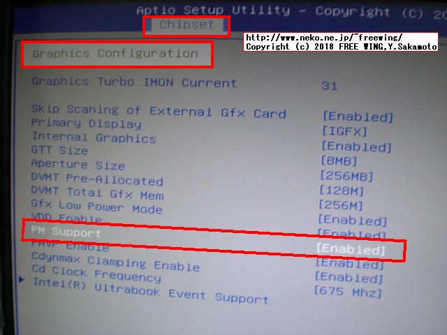 PM Support = Power Management Support = Enabled for Windows 10 Intel HD Graphics 520 Solved Freeze Bug