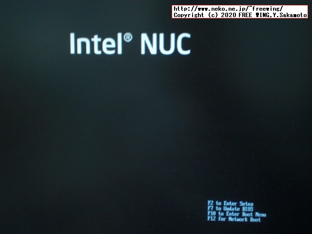 インテル NUC キット NUC8i5BEHの BIOSアップデート方法、写真付き解説手順