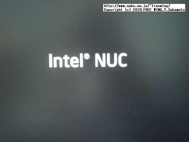 インテル NUC キット NUC8i5BEH FWキーで BIOS起動からの BIOSアップデート方法、写真付き解説手順