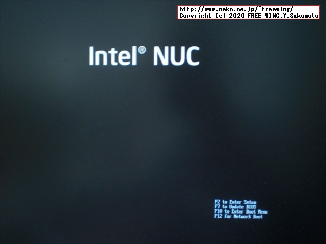 インテル NUC キット NUC8i5BEHの BIOSアップデート方法、写真付き解説手順