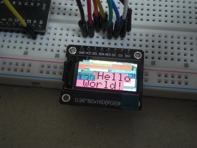 ST7735S SPI 0.96インチ 80x160 IPS