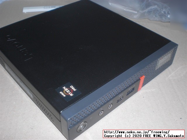 Lenovo ThinkCentre M75q-1 Tiny AMD Ryzen 5 PRO 3400GEの写真レビュー