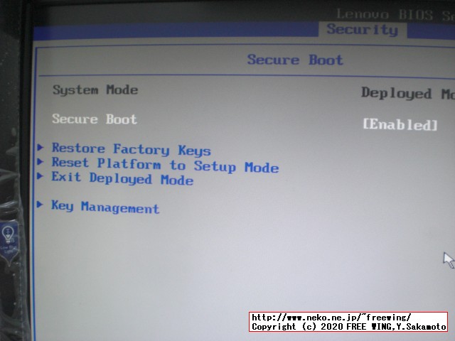 Lenovo ThinkCentre M75q-1 Tiny BIOSの隠しメニューを表示する方法