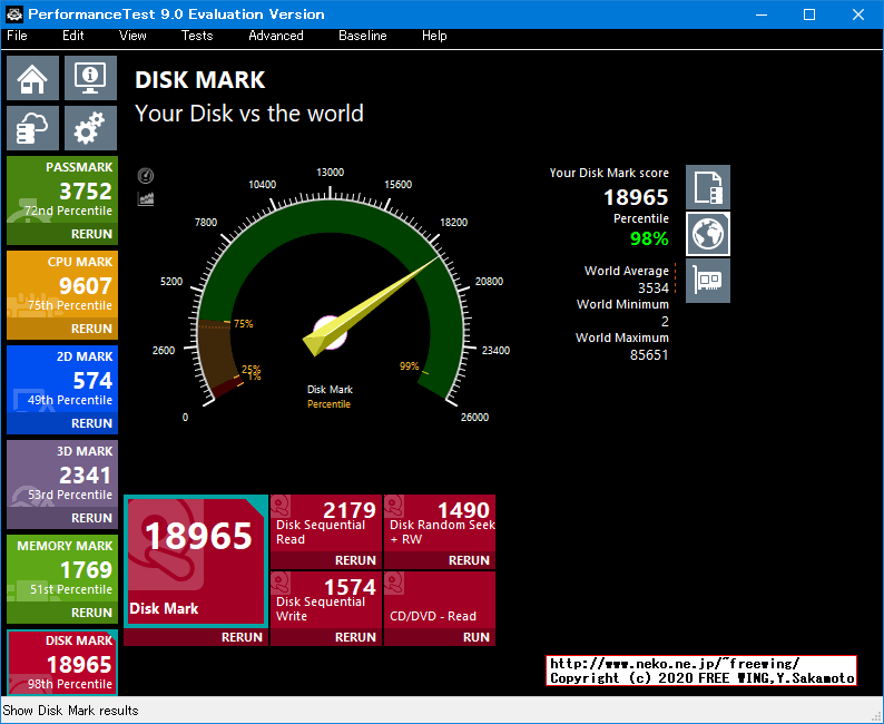 Lenovo ThinkCentre M75q-1 Tiny AMD Ryzen 5 PRO 3400GE PassMark 9.0