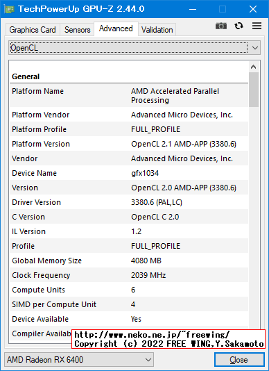 AMD Radeon RX 6400のベンチマーク、M75s Small Gen2