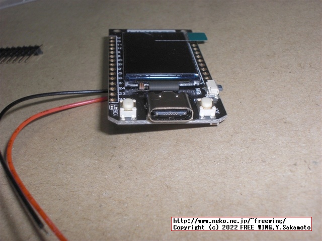 IPS 240x135のカラー液晶付きの小型 COUモジュール LILYGO TTGO T-Displayの写真レビュー