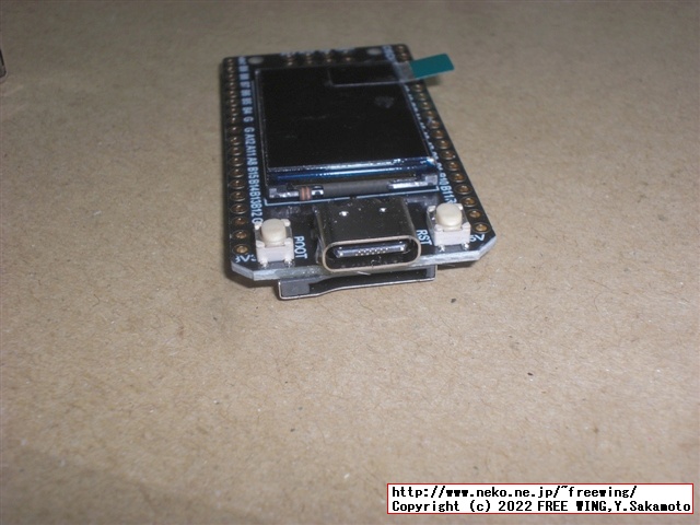 IPS 240x135のカラー液晶付きの小型 COUモジュール LILYGO TTGO T-Displayの写真レビュー