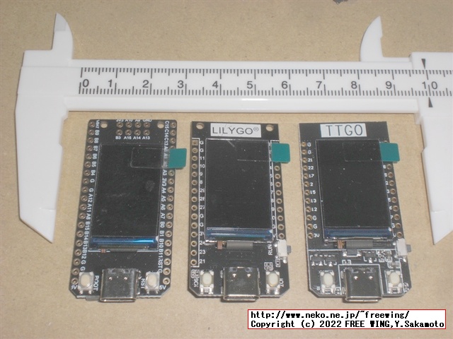 IPS 240x135のカラー液晶付きの小型 COUモジュール LILYGO TTGO T-Displayの写真レビュー