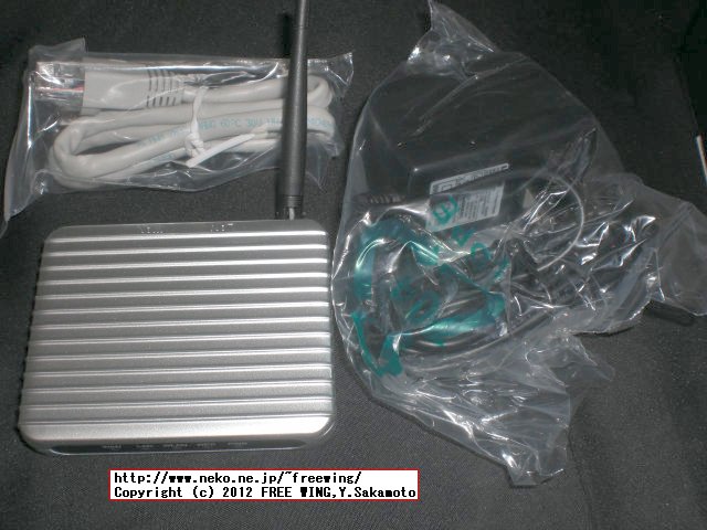 有線LAN対応 USBポート電源で動作可能、小型無線LANルータ、Logitec製 割り切り 低機能