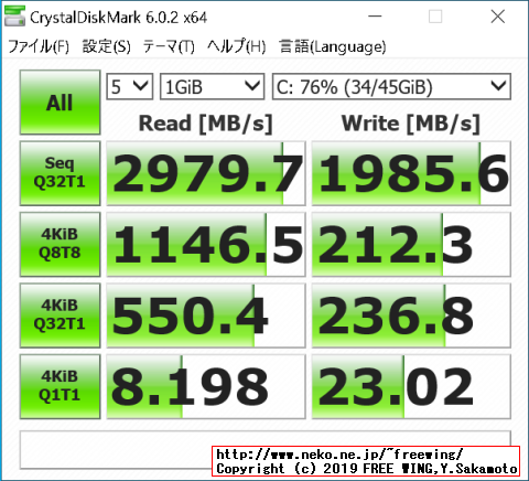 MacBook Pro 2018 13インチ A1989モデル Core i7-8559Uに Windows 10 ベンチマーク