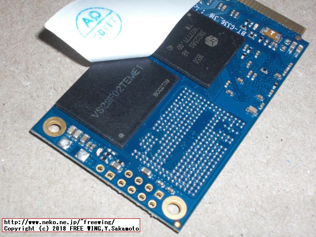 TC-SUNBOW mSATA SSD M3 240GBの内部基板写真