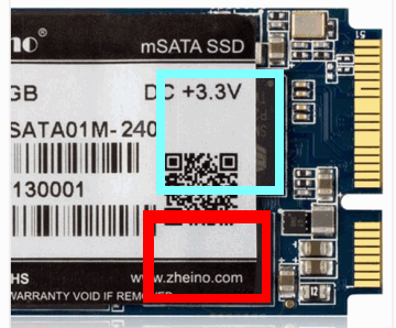 Zheino Q1 mSATA アマゾンの商品説明の写真