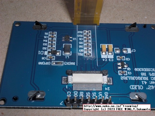 2.4インチの大画面 OLED SSD1309を SPI接続から I2C接続に改造する方法