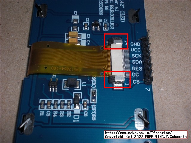 2.4インチの大画面 OLED SSD1309を SPI接続から I2C接続に改造する方法