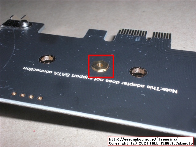 PCIe x1用 M.2 NVMe SSD増設カード、変換基板 PCENVME-N01 VER006S V3.0