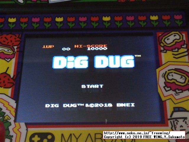 dreamGEAR Retro Arcade (レトロ アーケード) 「ディグダグ」の動作画面写真