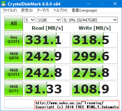 TC-Sunbow SATA SSD X3 480GBの内部データ、ベンチマーク