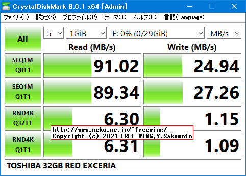 東芝 32GB 赤 EXCERIA