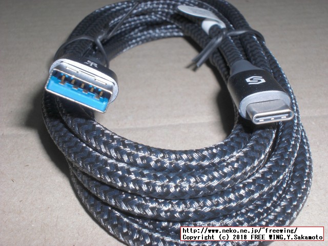 SW-TC158 Syncwire Type C ケーブル 1.8M 三重編組ナイロン製 3A急速充電 USB C ケーブル