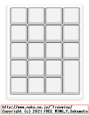 キャンドゥの 330円テンキーの VIA JSON定義、キー配置のデザインレイアウトの JSON