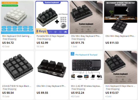 海外通販で見つけたキー定義可能な中華 USBキーボード