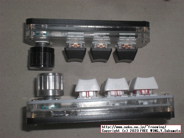 ロータリーエンコーダ付きの中華製の格安なプログラマブル USBキーボード