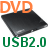 USB 2.0対応 DVDスリムドライブ 中華ノーブランド品