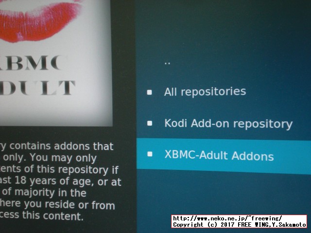 OpenELEC、LibreELEC、OSMC、XBian用のアダルト向けの 18禁プラグインの設定方法