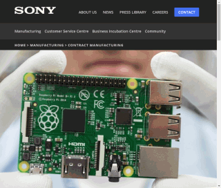 Raspberry Pi Element14 正規純正品は SONY ソニーイギリステクノロジーセンターで OEM製造されています